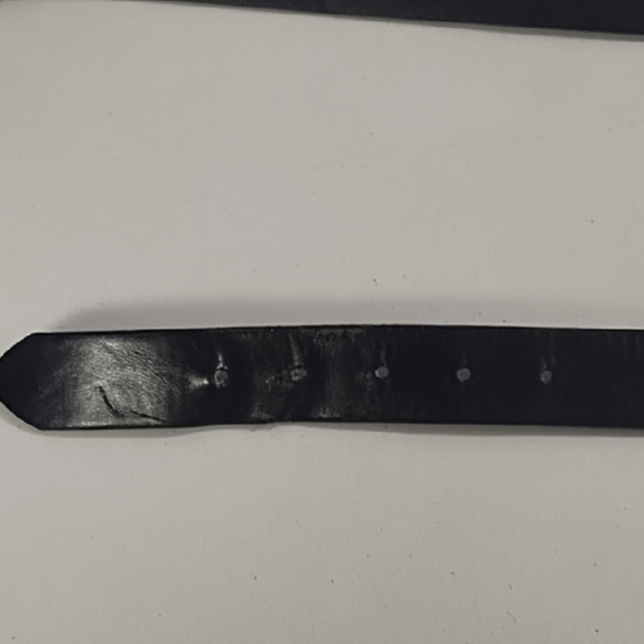 Black Belt Studded Silver Fleur-de-lis Studs & Rhinestones & Encrusted Buckle - Picture 4 of 16